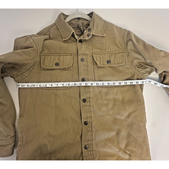 Jachs NY Men's Jacket Color Tan Size M Chore Utility Barn Coat Hood Snap Front - Picture 6 of 13